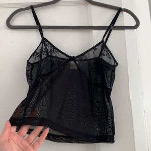 Sheer black tank top